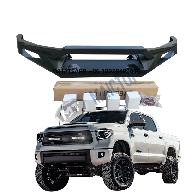 

Maictop Auto Accessories Off Road 4x4 Steel Front Bumpers Guard Car Bumper With Light for Tundra 2011-2020