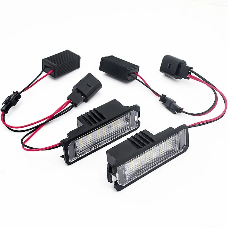 

2pcs LED License Number Plate Light Lamp Car Lamp for Seat Altea Exeo lbiza MK4 6J1.6J5.6J8 MK5 MK2 MK3 MK4 for Skoda Superb