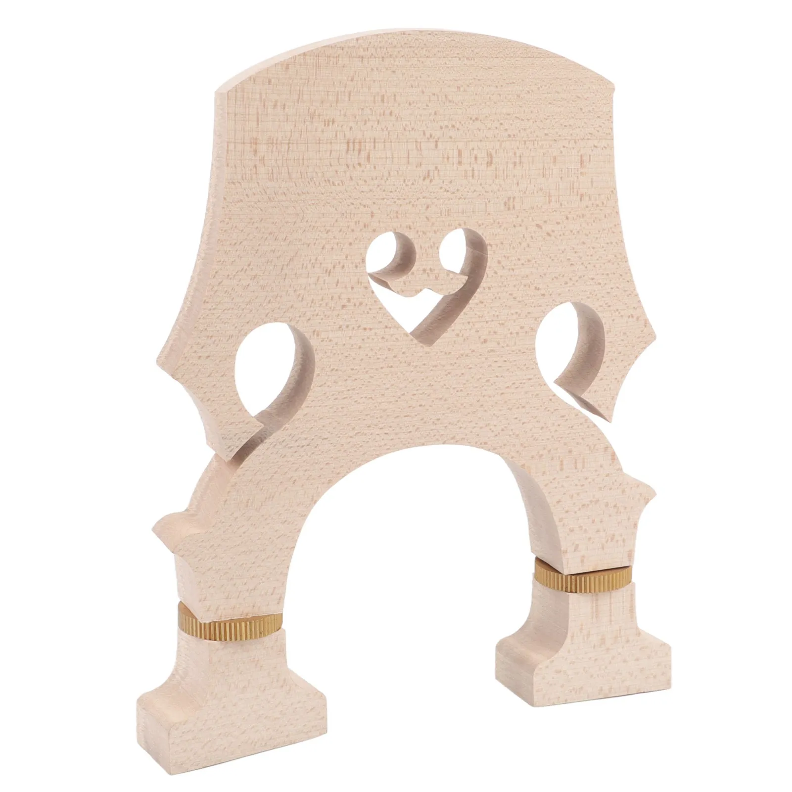 

Violin Bridge Maple Wood Adjustable Brass Screw Double Bass Bridge Replacement 3/4 Size 1 Piece Maple Wood Brass Material for