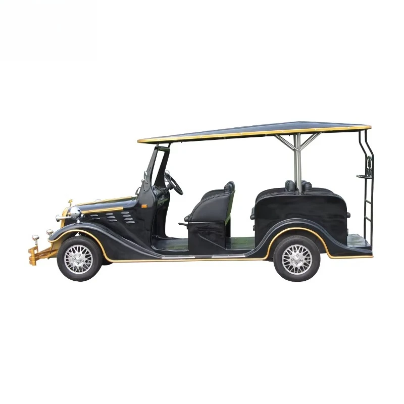 48V electric classic car 6-seat retro travel sightseeing car, wedding outdoor use 30-50 km/h speed 90 km battery life CE/Eec/GCC