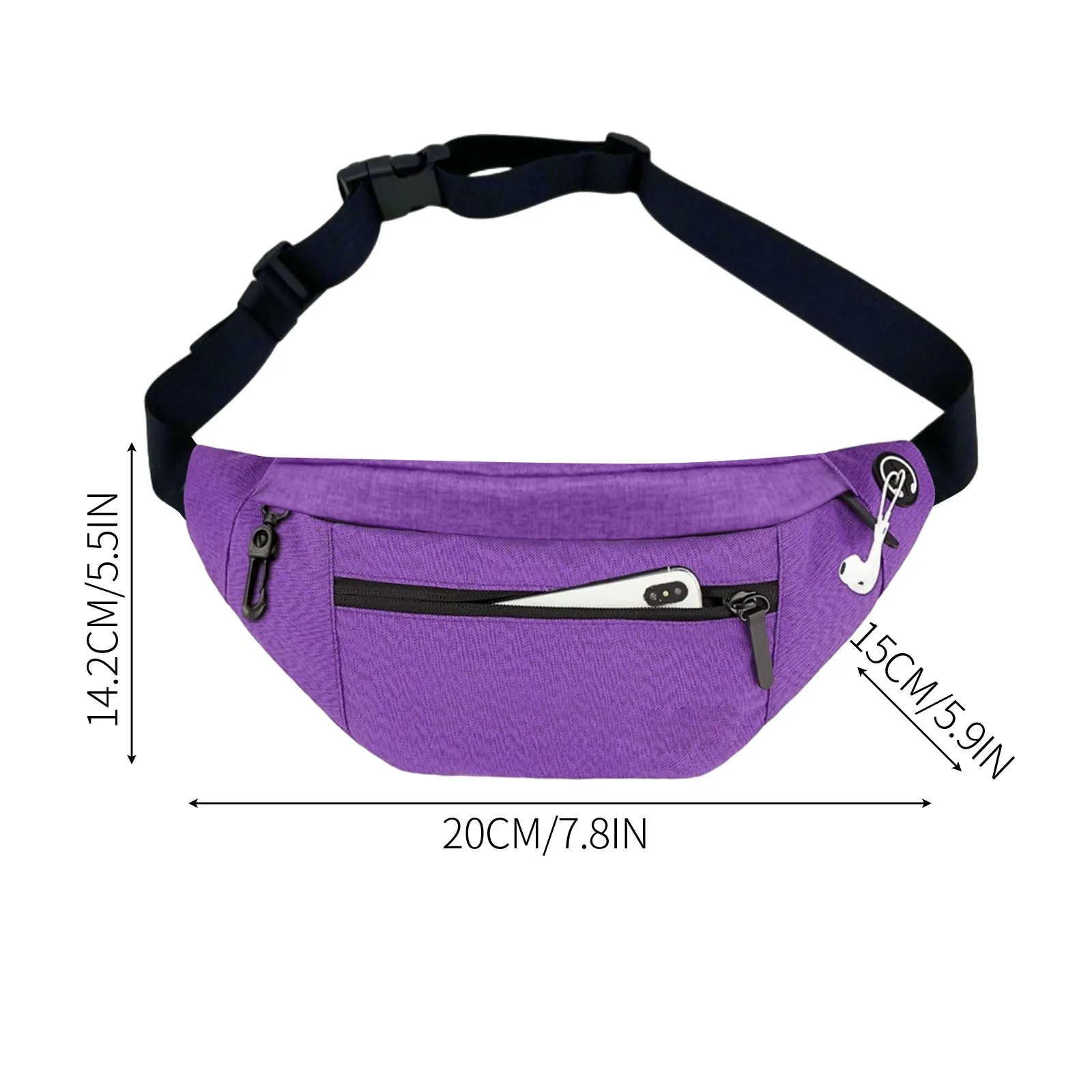 2025 حقيبة خصر رياضية خارجية جديدة ذات سعة كبيرة بكتف واحد متعددة الاستخدامات حقيبة كروس غير رسمية #6