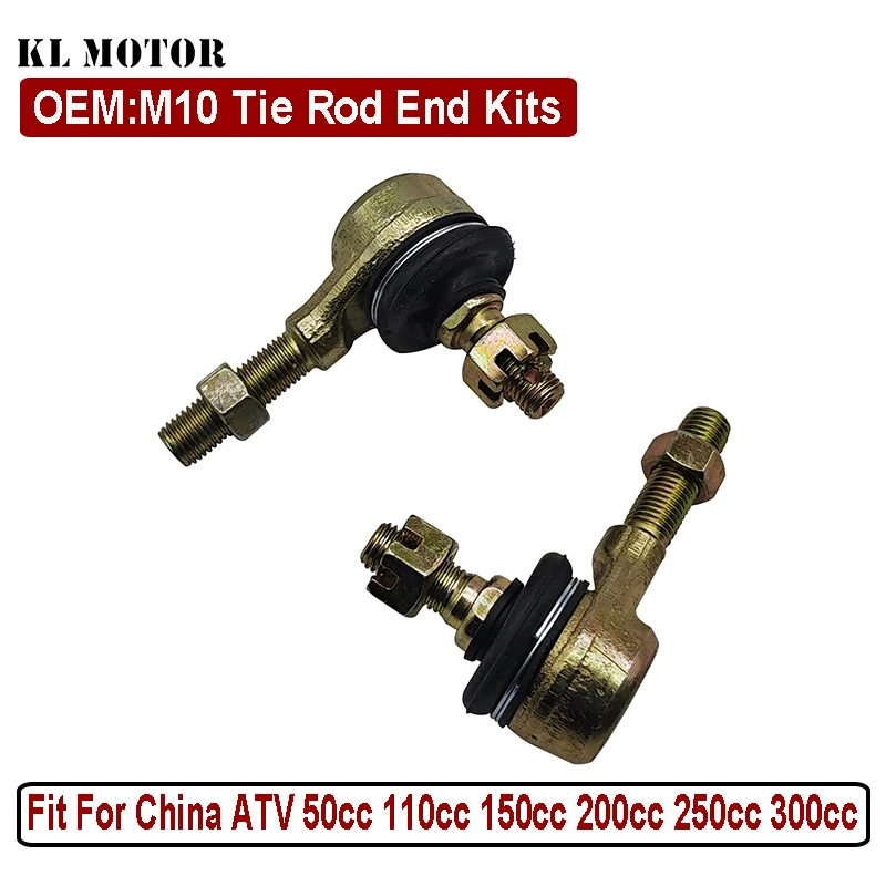 

M10-M10 Комплекты наконечников рулевой тяги Шаровой шарнир подходит для китайского квадроцикла 50cc 110cc 150cc 200cc 250cc 300cc Go Karting Quads Запчасти для велосипеда