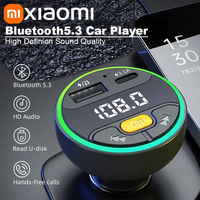 Xiaomi Car FM Transmitter Bluetooth 5.3 Handsfree Wireless Car Kit USB C Car Charger Auto Radio Fm Modulator Mp3 Player Adapter