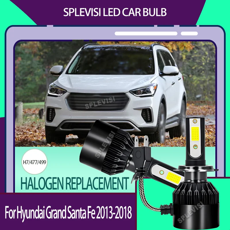 

3-year warranty LED Hi Lo Beam Advanced Cooling System Aluminum Housing For Hyundai Grand Santa Fe 2013 2014 2015 2016 2017 2018