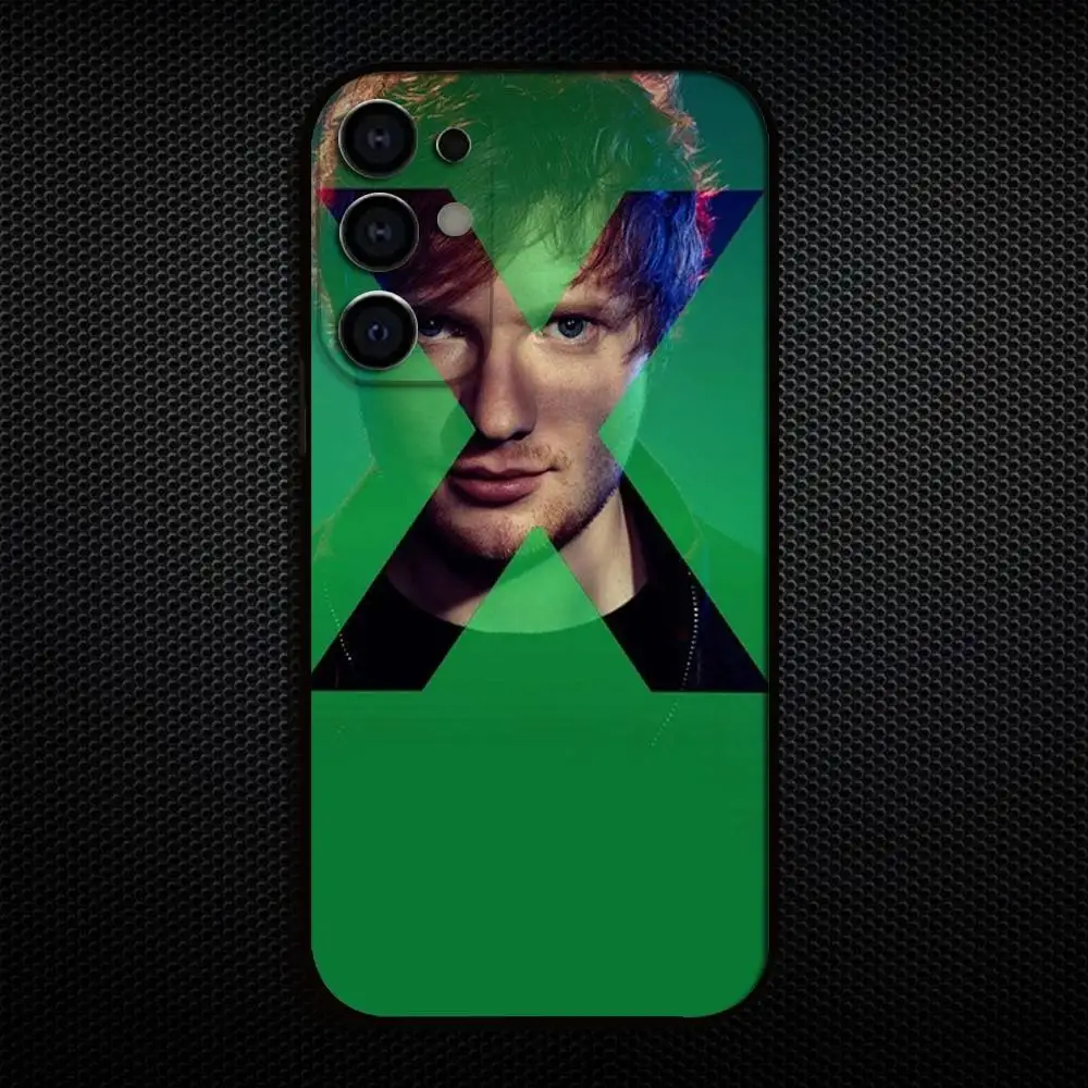 حافظة هاتف Singer E-Ed S-Sheeran لهاتف سامسونج S25، S24، S23، S22، S21، S20، Plus، Fe، Lite، غطاء أسود ناعم آخر