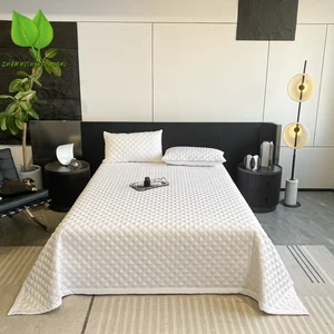 Simple style padded bed cover, white quilt, queen size, pillowcase needs order, 150x230, 1pc 8 Main Sales Couple Quilt - №7