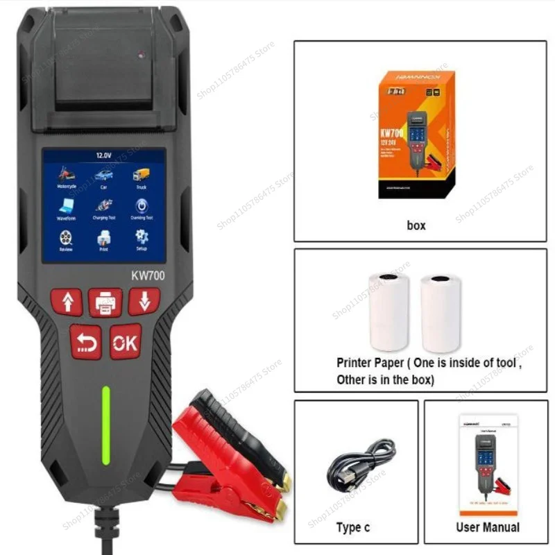 FOR New KW700 12V-24V Car Battery Detector Car Internal Resistance Instrument with Direct Printing