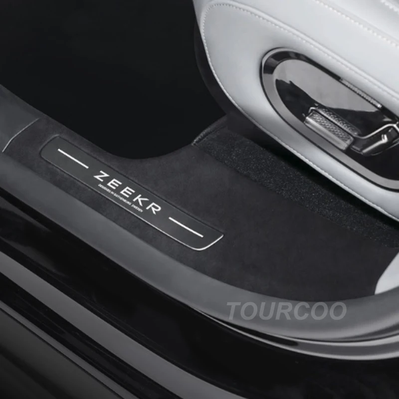 For ZEEKR 7X 2025 Suede Door Sill Protective Cover Stickers Car Interior Styling Door Sill Anti-kick Protective Stickers