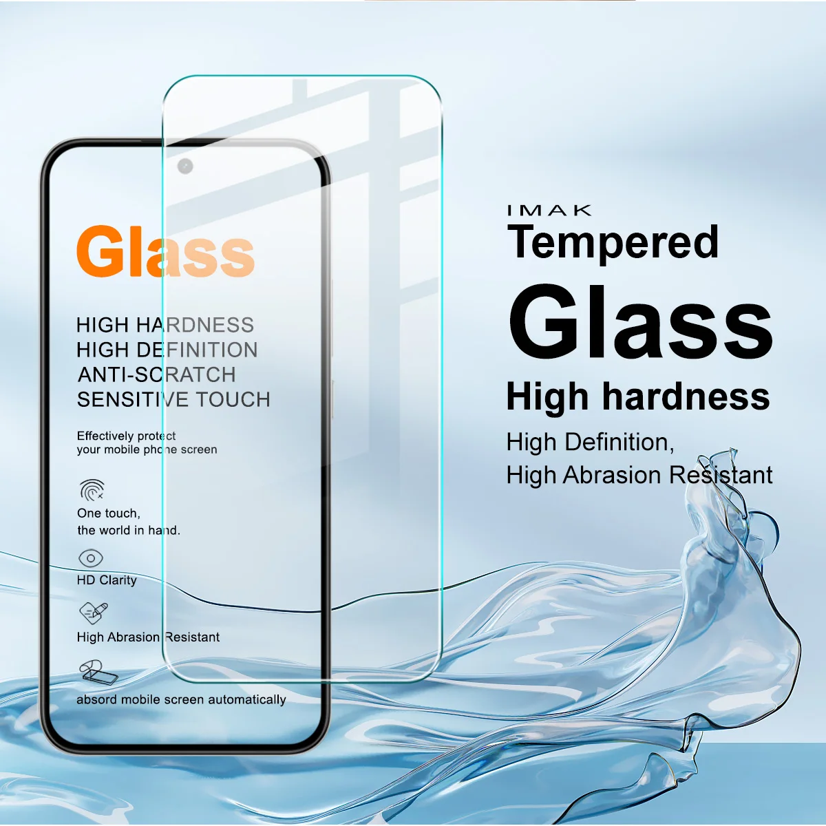 IMAK H Tempered Glass for Realme 16 5G Screen Protector Film Support Fingerprint