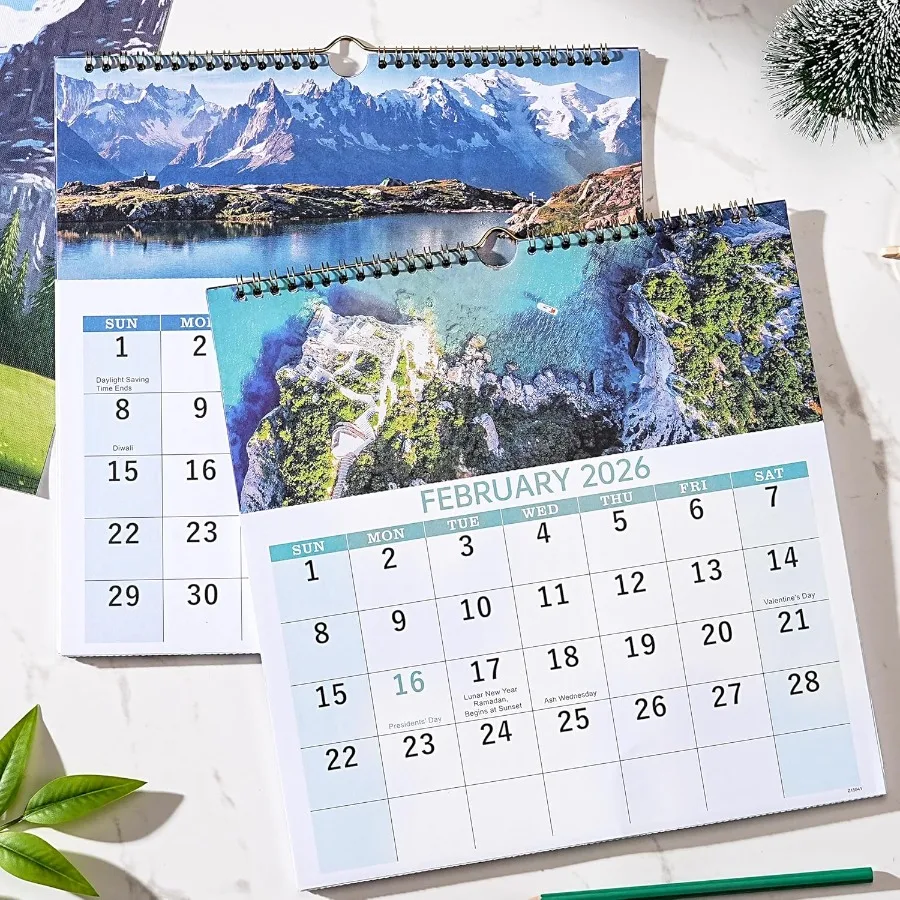 تقويم 2026 تقويم حائط لمدة 3 أشهر 2026 عموديًا 11 بوصة × 26 بوصة عند افتح ديسمبر 2025 يناير 2027 تقويم جداري MoveAe 2026 fo #2