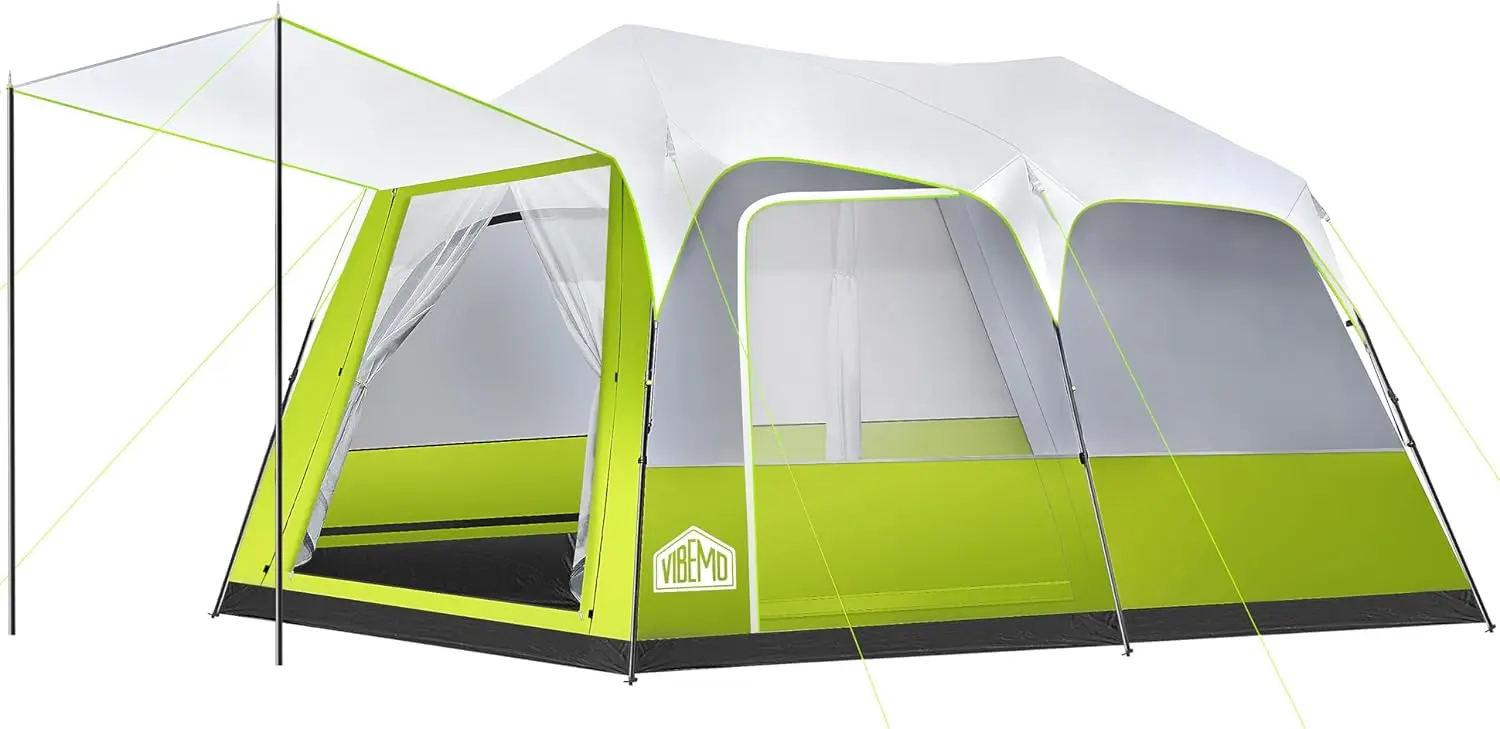 Instant Family Tent, Outdoor Camping Tent, Easy Setup, Includes Rainfly, Room Divider, Carry Bag, Instant Tents for Camping, Hik