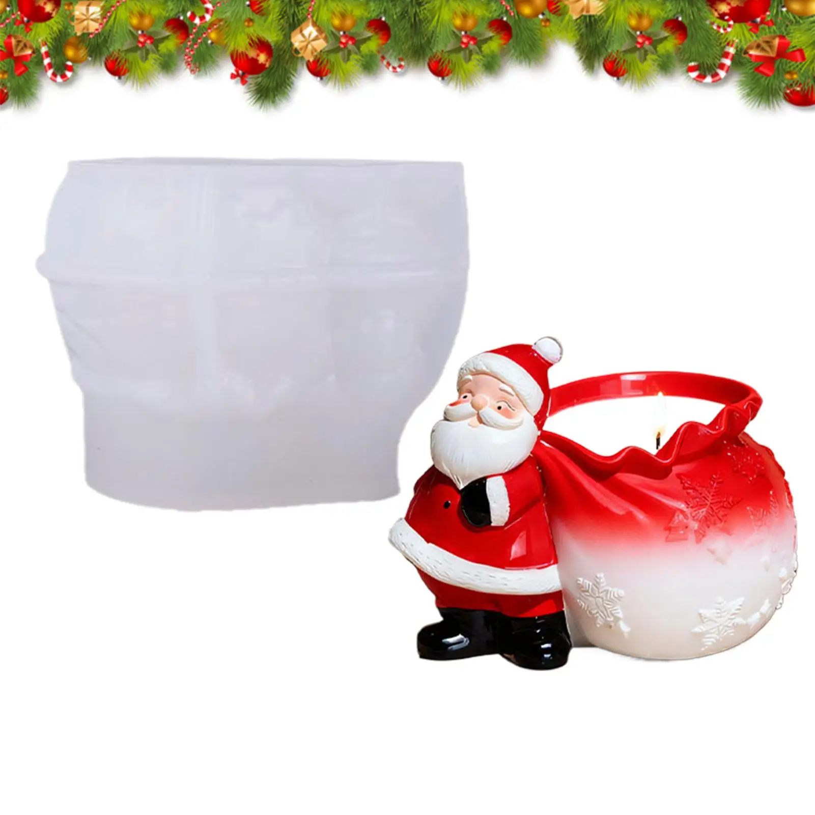 

Silicone Planter Mold 3D Silicone Christmas Santa Casting Supplies Candy Container Casting Moulds For Party Planners Art