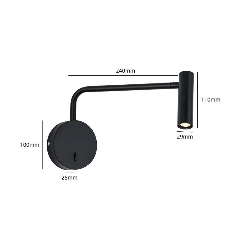 Scandinavische verstelbare wandlamp Moderne eenvoudige LED-tafellampen wit zwart zilver goud nachtkastje kantoorstudie Lezen Vloerverlichting