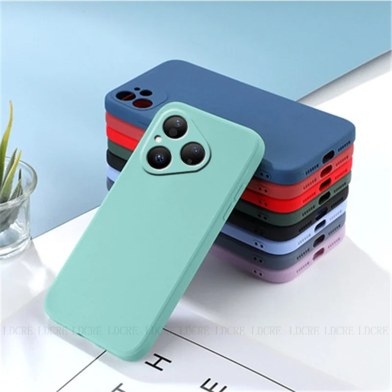 Para Huawei Pura 80 funda Huawei Pura 80 Capa parachoques Original silicona líquida a prueba de golpes suave TPU funda Huawei Pura 80 Fundas