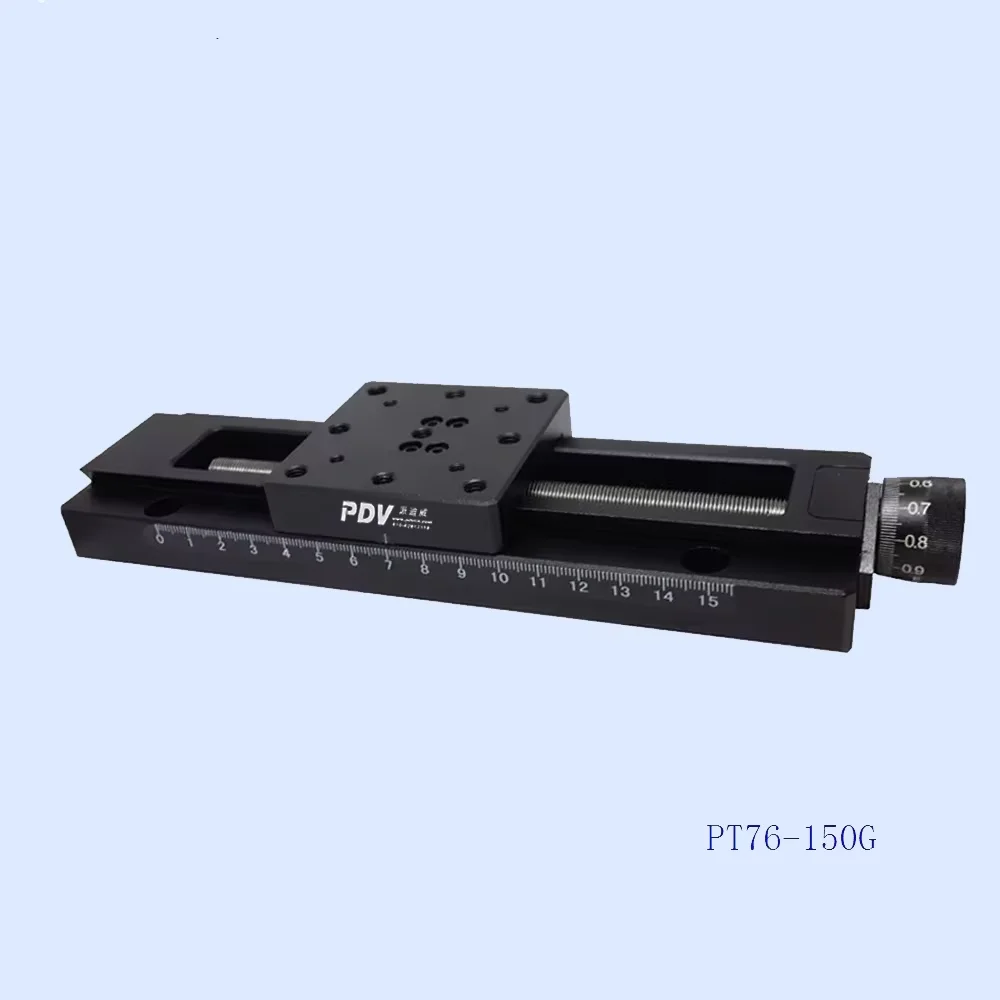 Manual translation stage slide stage dovetail groove adjustment platform for micrometer drum operation PT48-75G PT76-150G