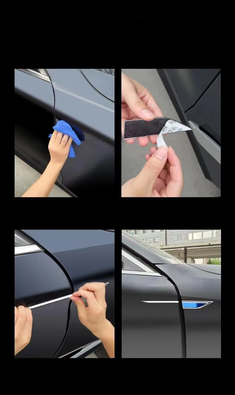 2pcs metal modified body fender trim variant stickers for Chrysler 300c 300 Pacifica 200 Sebring PT Cruiser Car