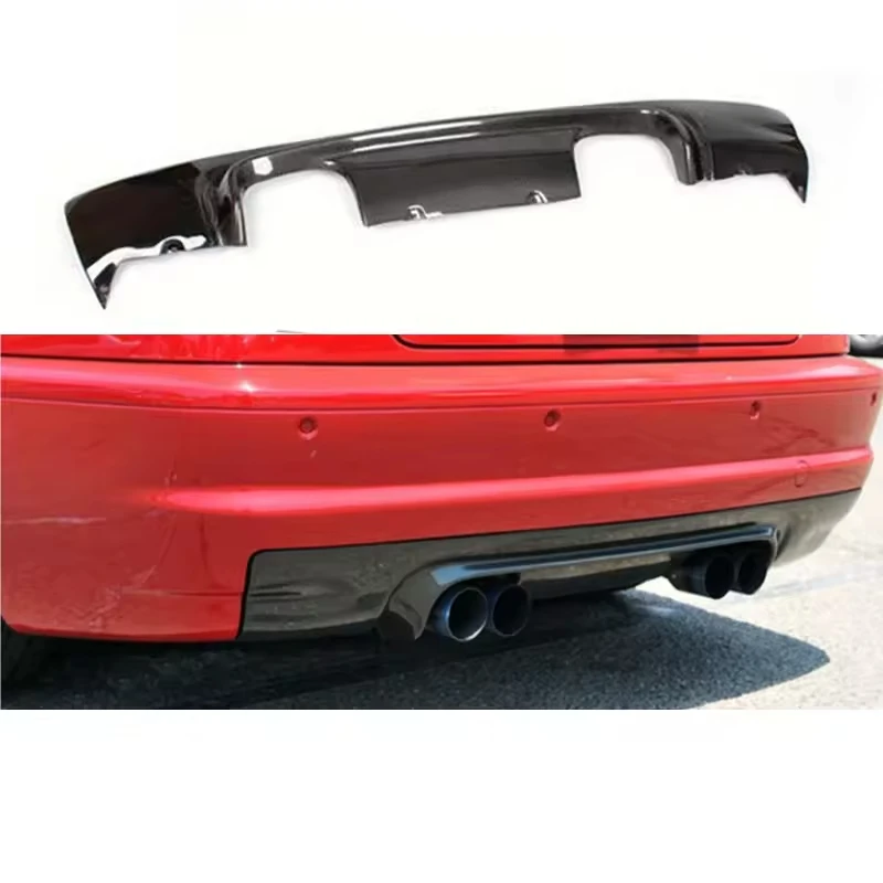 

New Style Carbon Fiber Fibre Rear Bumper Lip Diffuser for BMW E46 M3 ,After actual vehicle installation and testing
