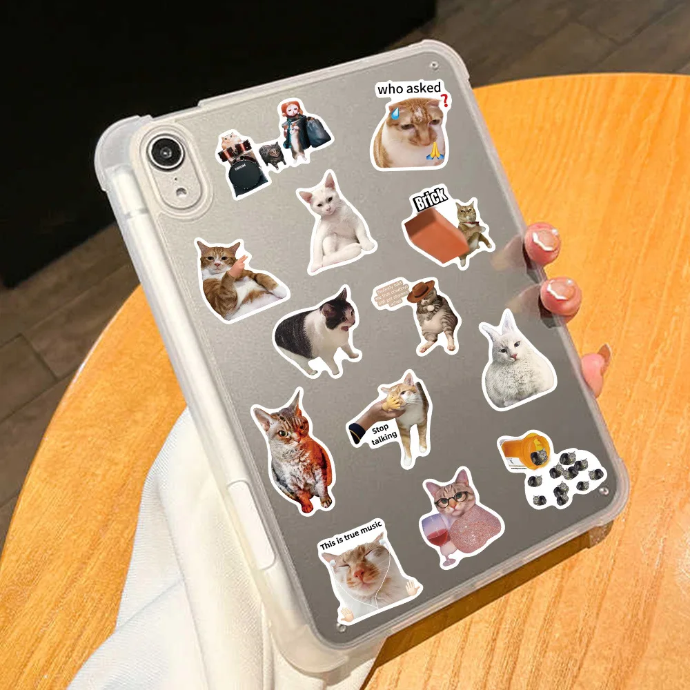 50Pcs Creative Network Popular Cat Meme Collection Hand Account DIY Graffiti Stickers Water Cup Skateboard Stickers Toys image 2