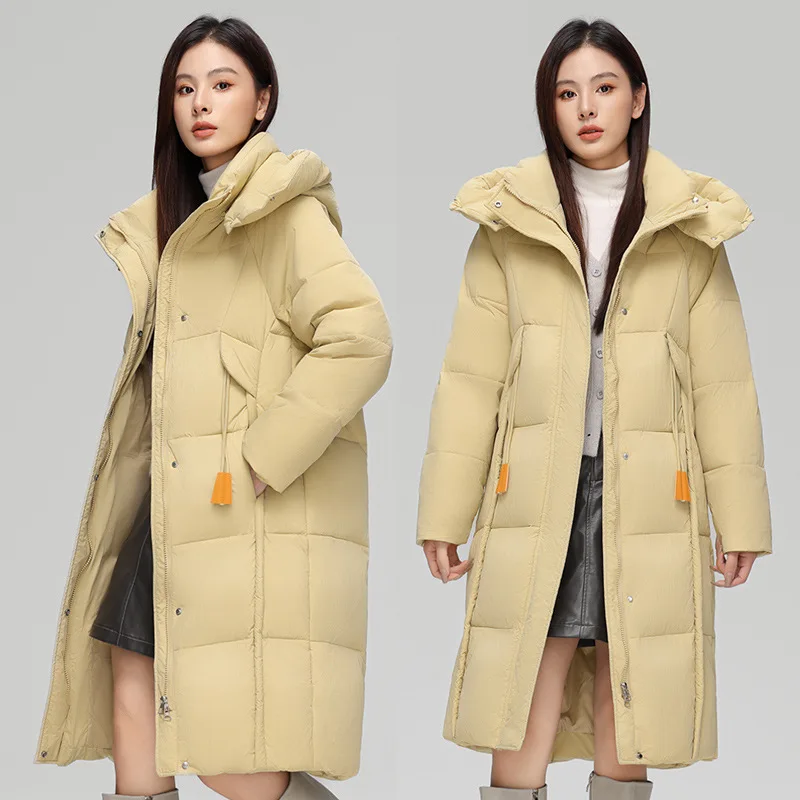 Winter Coat 2025 New Women Thick Cotton Jacket Korean Loose Hooded Coats Female Casual Long Puffer Overcoat Female Outerwear