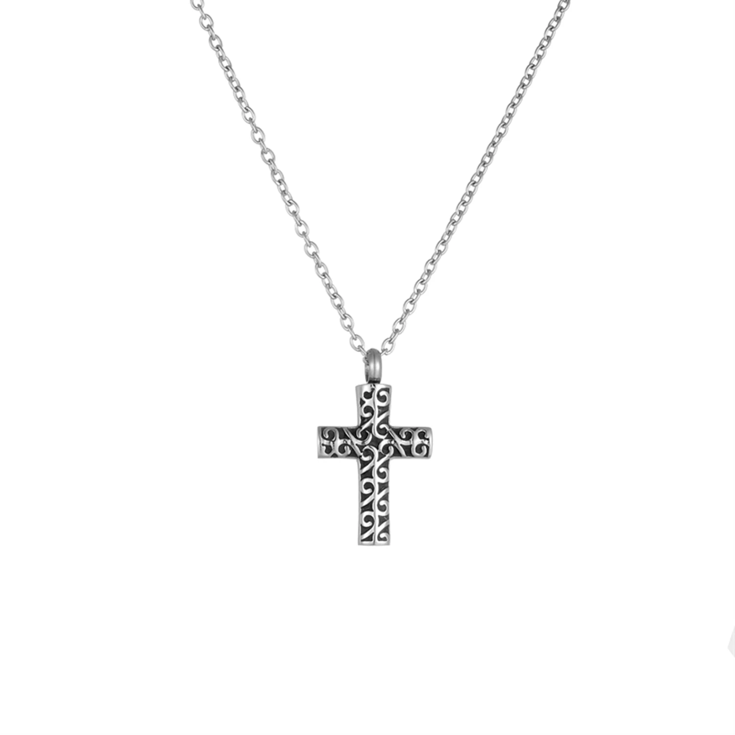 Cremation Necklace - Stainless Steel Ashes Pendant for Human Ash, Memorial Urn Jewelry Keepsake