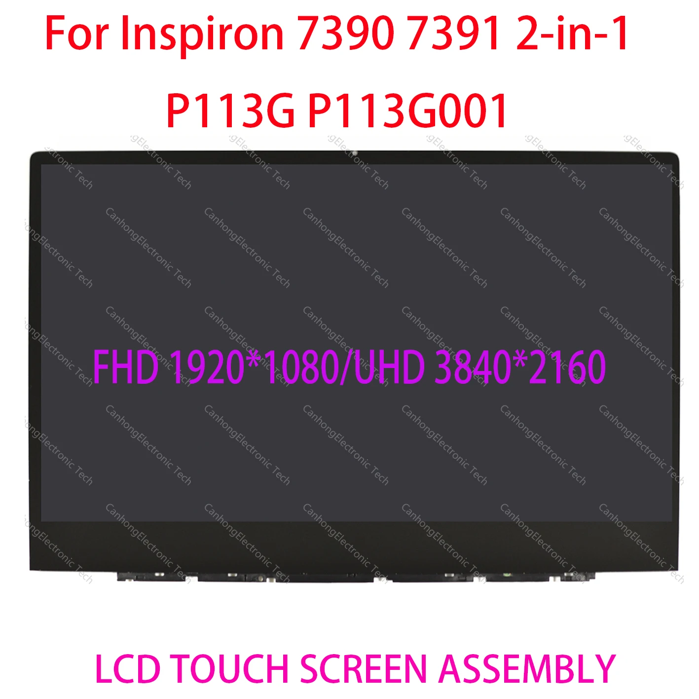 

13.3" For Dell Inspiron 13 2-in-1 7390 7391 p113g p113g001 LCD Touch Screen Digitizer Replacement Assembly