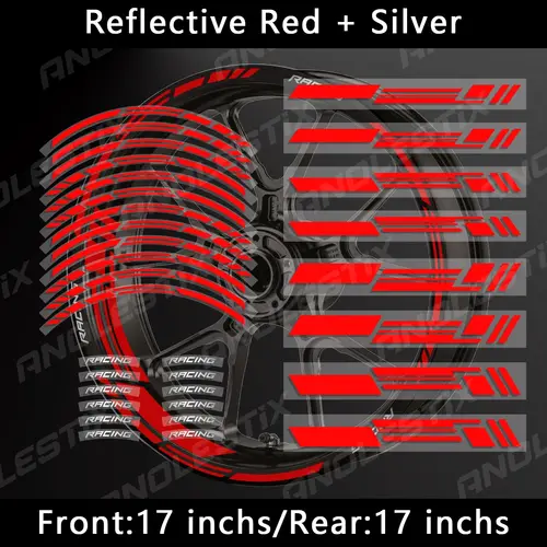 Reflective Motorcycle Wheel Stickers Hub Decal Rim Stripe 17 Inchs For YAMAHA Honda Kawasaki Suzuki BMW KTM Husqvarna Triumph - Image 7