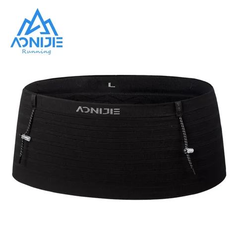 AONIJIE W8116 E4201 트라이 애슬론 마라톤 사이클링 등산을위한 새로운 짠 탄성 스포츠 허리 팩 러닝 레이스 번호 벨트