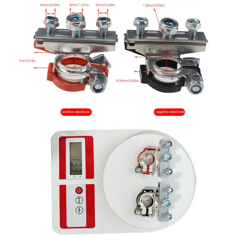 Auto Batterij Terminal Connector Positieve Negatieve Accu Connector Puur Messing Auto Batterij Kabelterminal Voor Auto 'S Vrachtwagens Boten