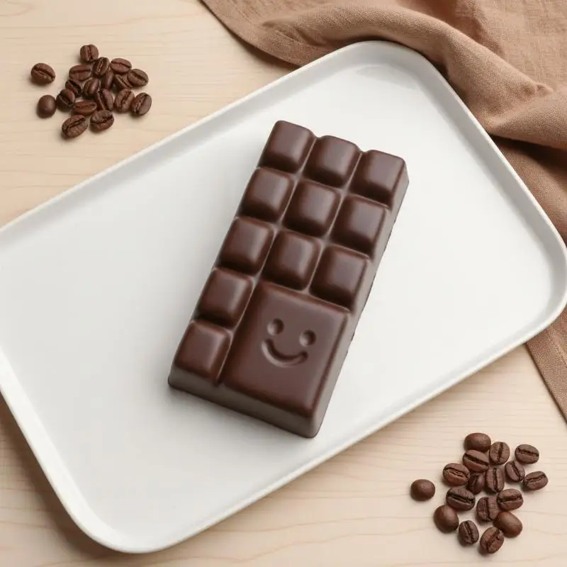Chocolate Style  Sensory Toy Soft Slow Rising Happy Face Stress Reliever for Kids Home Travel Use