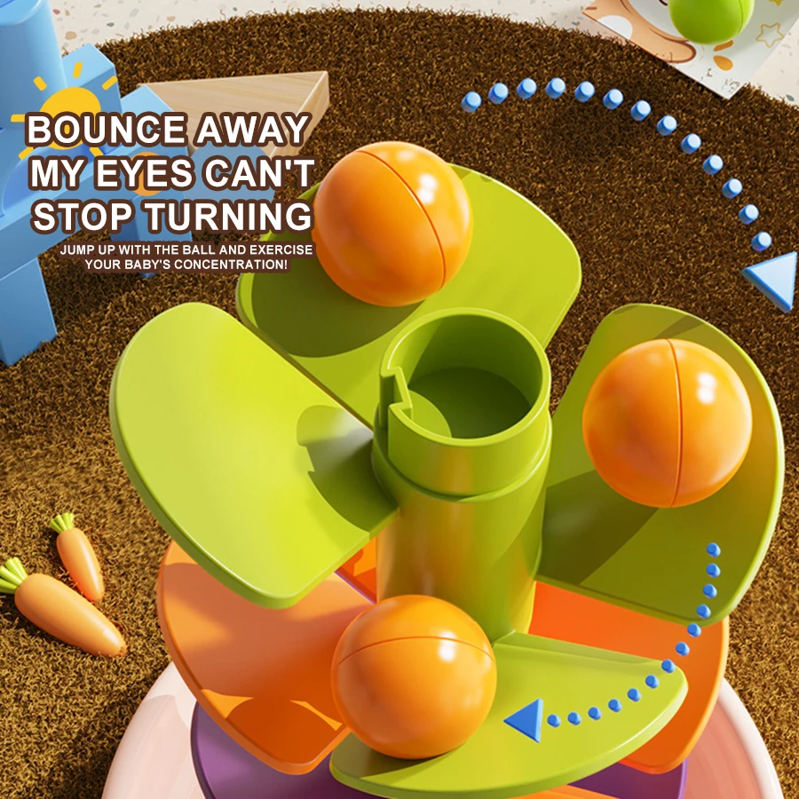 ของเล่นลูกบอลดรอปมอนเตสซอรี่เหมาะเป็นของขวัญสําหรับเด็กอายุ 1-3 ปี มันคือหอบอลหมุนได้สําหรับเด็กทารก