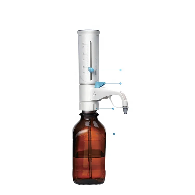 Adjustable Volume Digital Bottle Top Dispenser 0.5-5ml 1-10ml 2.5-25ml 5-50ml Lab Machine With Adapter