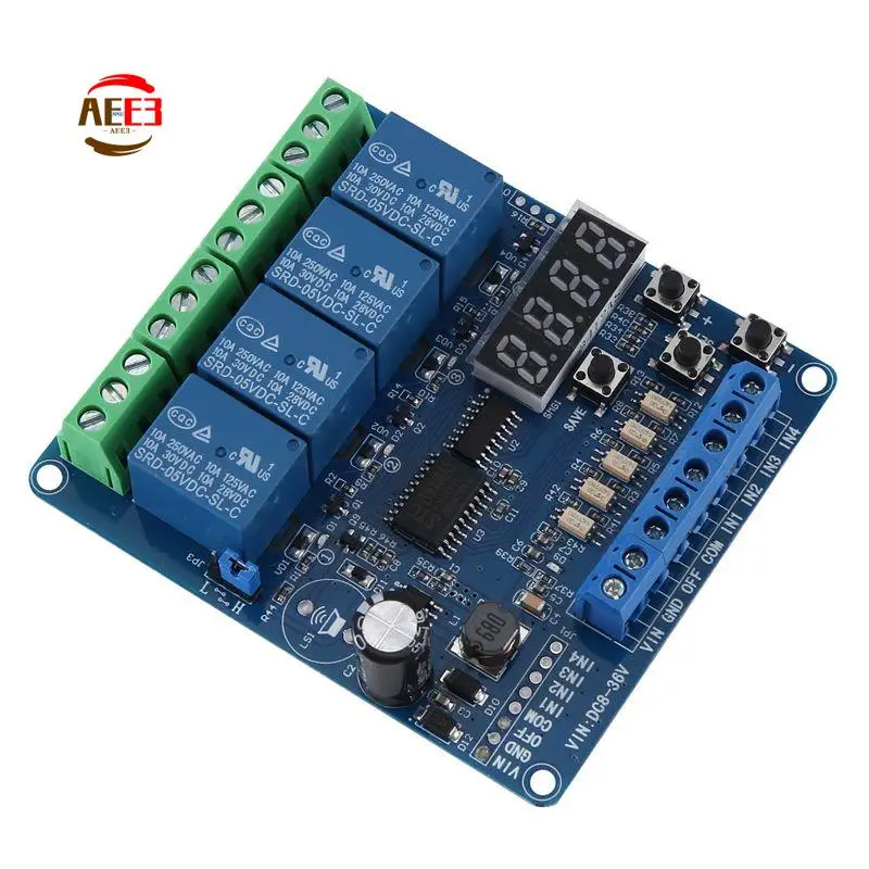 

Плата релейного модуля AEE3-1 PCS с оптопарой, самоблокирующееся реле синхронизации постоянного тока 8 В-36 В, многофункциональное