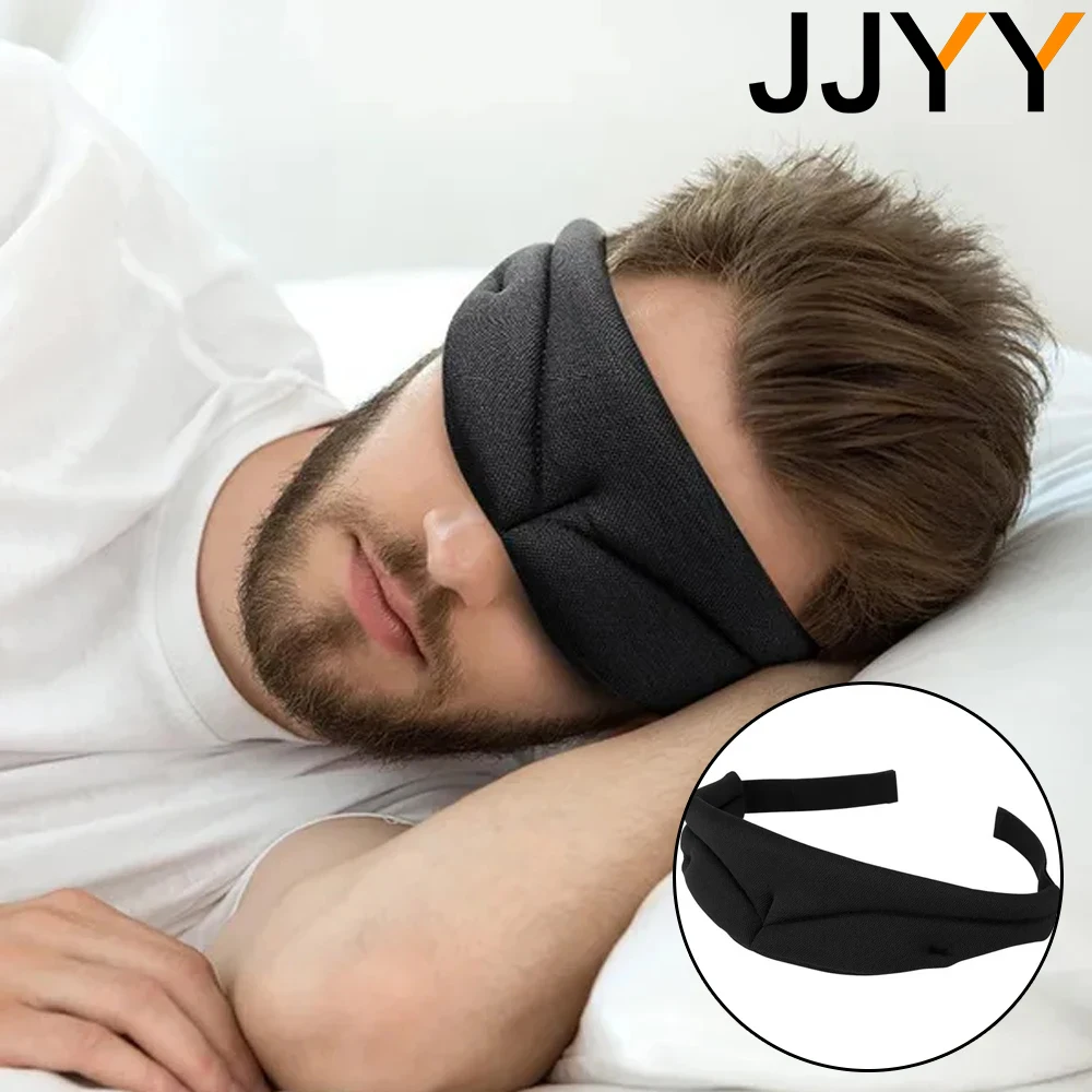 Breathable cotton adjustable sleep mask Internal 3D contoured pressure-free eye protection for travel, shift work and meditation