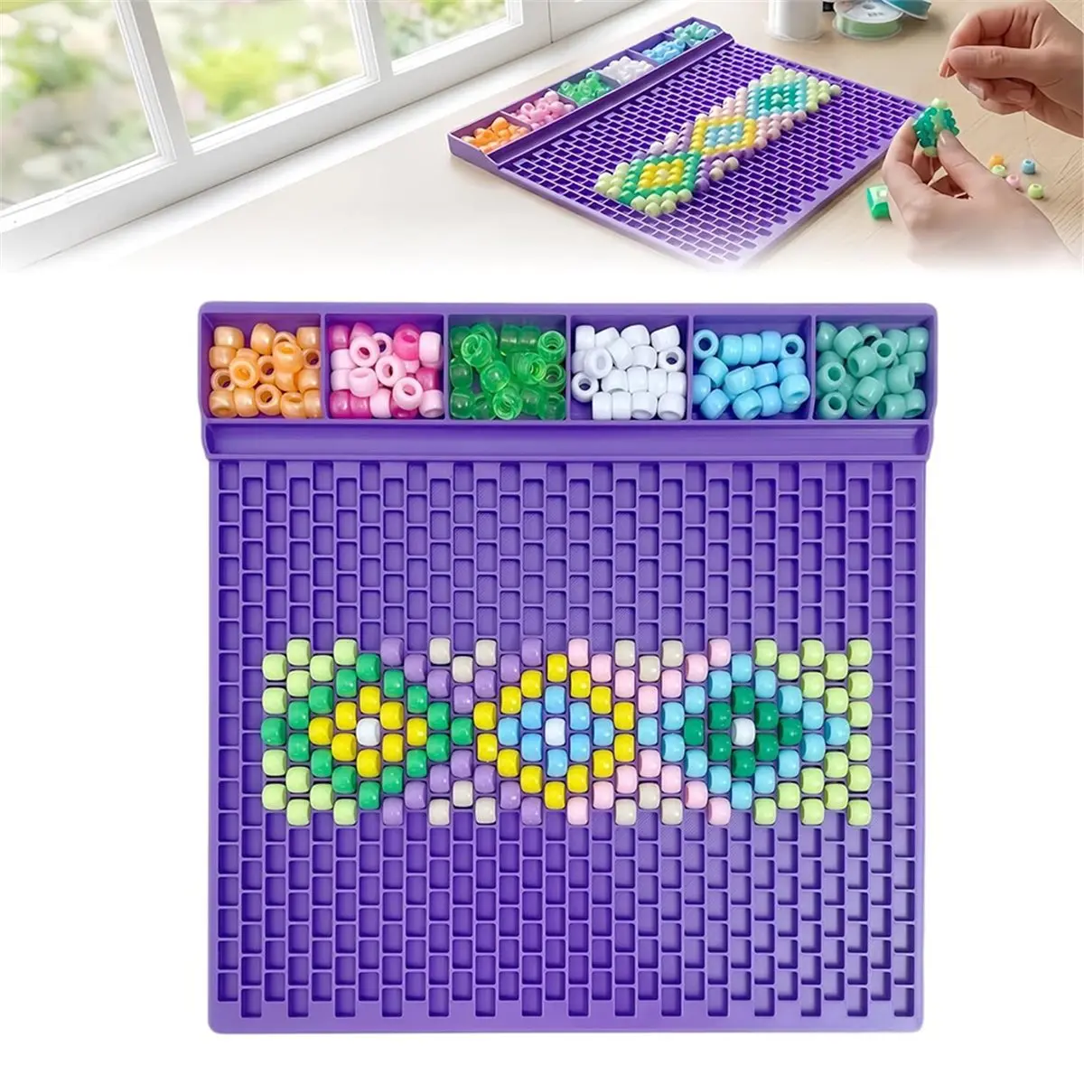 Best of 2026  Pattern Bead Planning Tray for 6x9mm Beads Kandi Bead Making Board