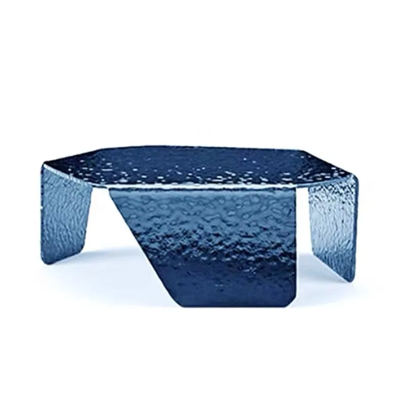coffee table transparent water ripple metal villa living room hotel apartment coffee table