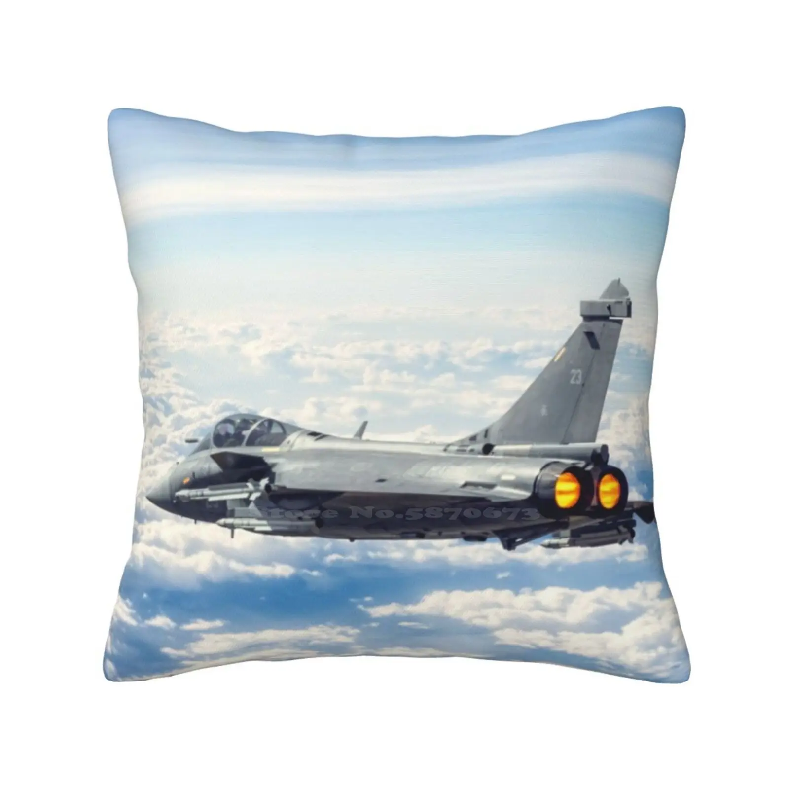 Dassault Rafale French Navy Throw Cushion Pillow Cover Rafale Rafael Dassault France French Navy Marine Reheat Afterburner