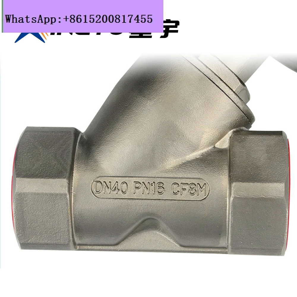 RFS stainless steel diagonal angle valve RJQ22 angle seat valve, double acting stainless steel head (thread type)