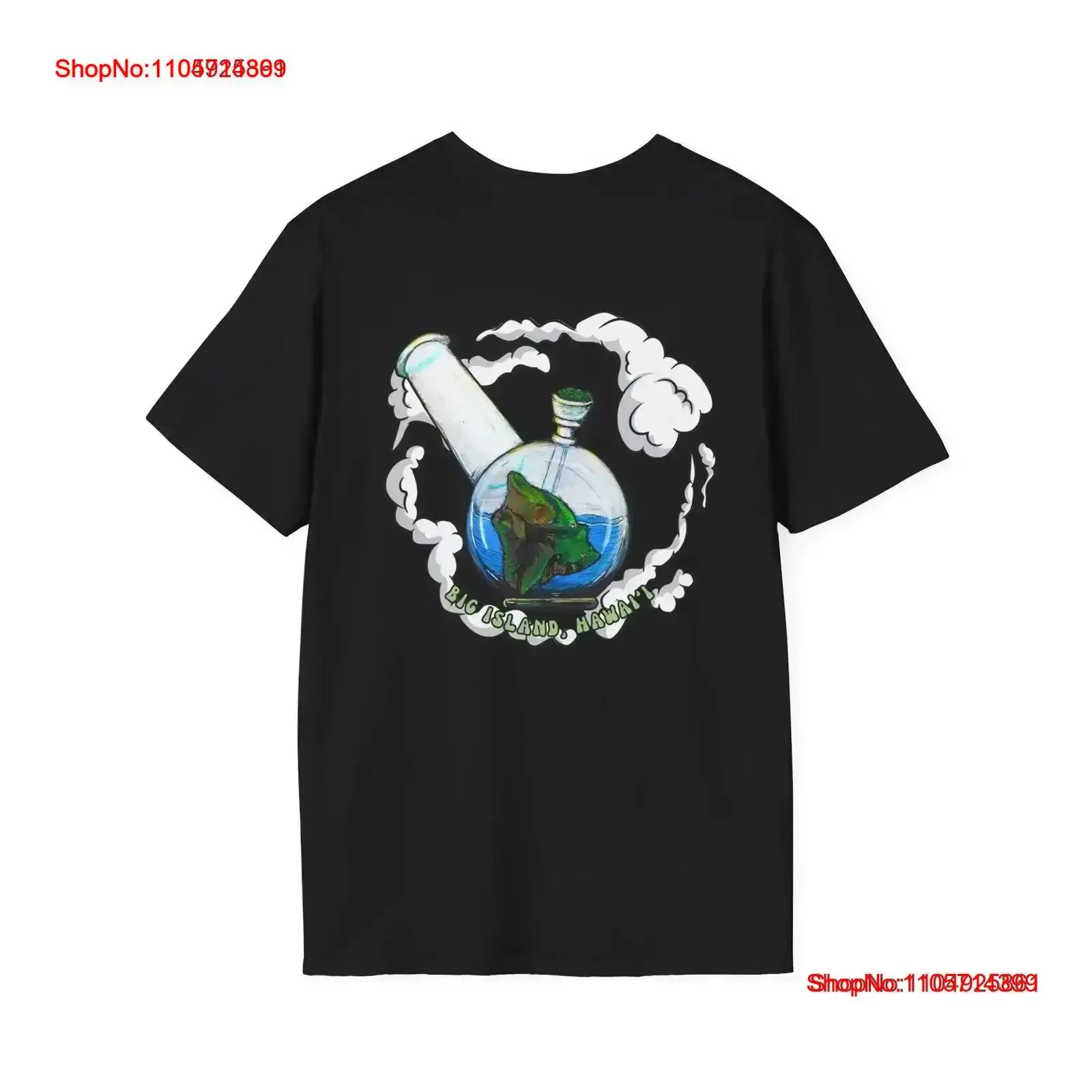 Puna Pakalolo Pahoa Big Island Hawaii bong back design Softstyle T Shirt vintage Washed Top For Everyday Wear Stretched Stylish