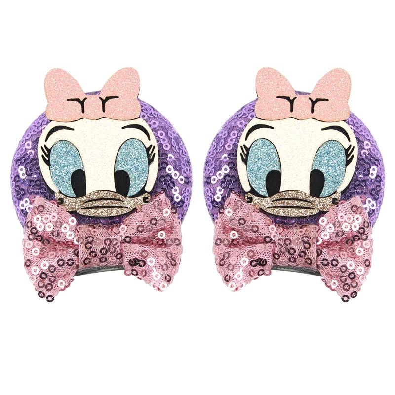 Disney Glitter Disney Cartoon Minnie Mouse Ears Bow Hair Cli