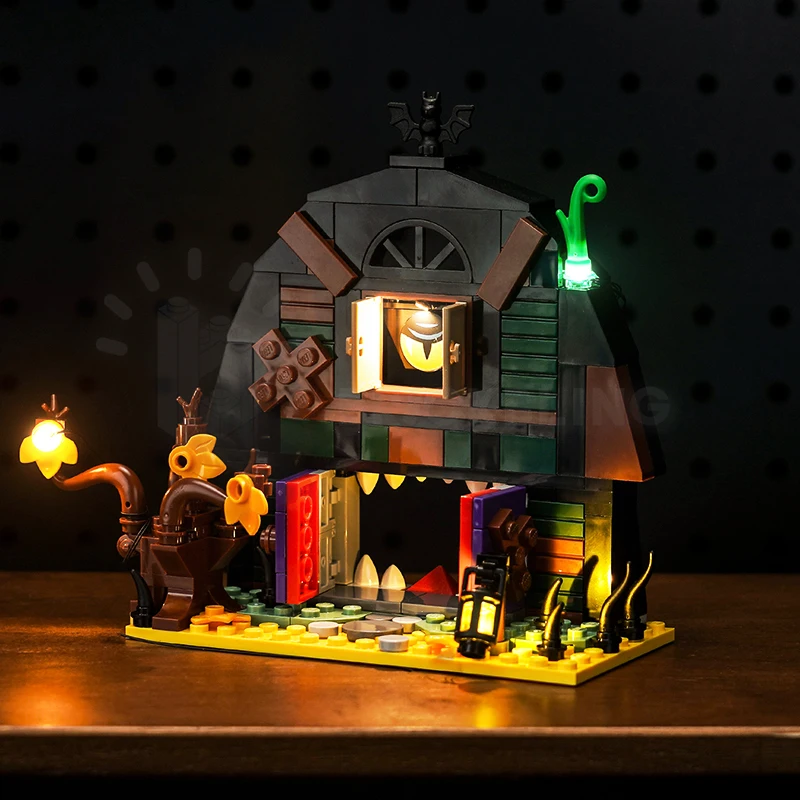 Ziegel bling LED-Licht 40721 Set geeignet für Halloween Scheune Bausteine Geschenk (nur Beleuchtungs zubehör)