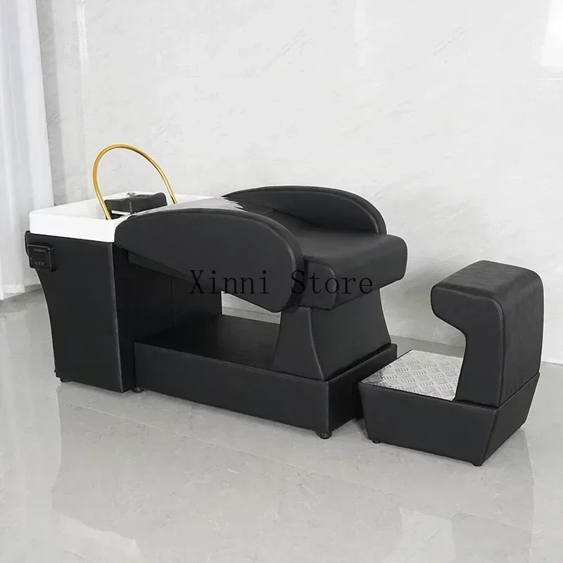 

Luxury Stylist Head Spa Bed Barber Hair Salon Hairdressing Shower Shampoo Bed Massage Lounge Sillas Salon Equipment LJ50SC