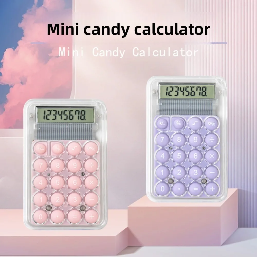 

Cute Mini Calculator Small Portable Calculator Carry Office Palm Portable Computer Device Tool Compact Counter