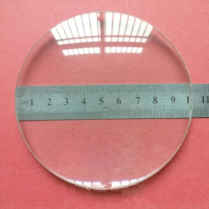 100mm Optical Glass Large Focal Length 270mm Optics Magnifying Glass Double Convex Glass Lens Focus Biconvex Lens