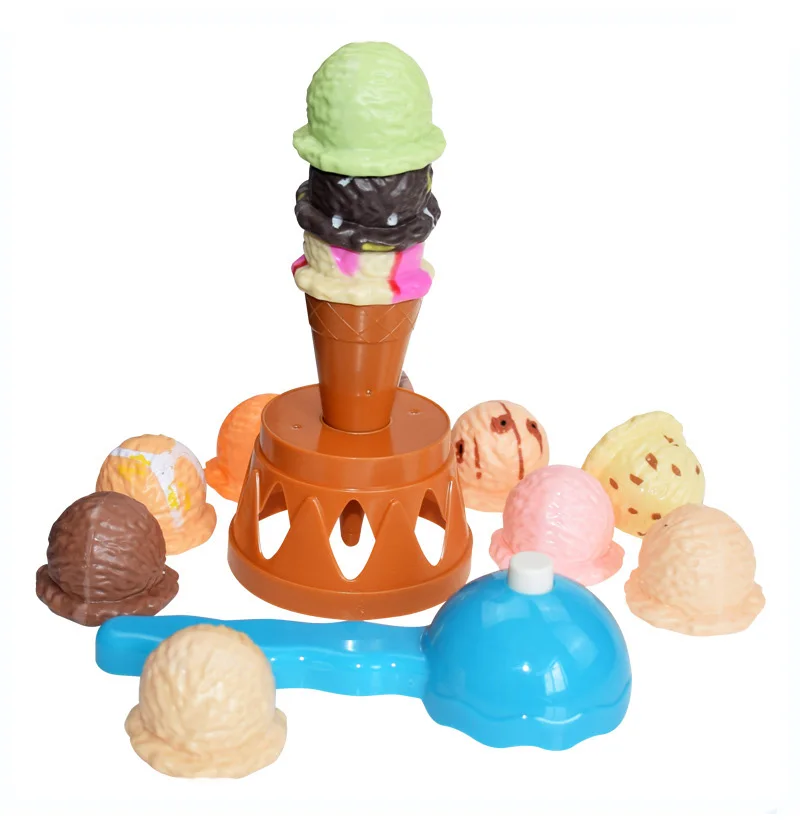 Children Simulation Food Kitchen Toy Ice Cream Stack Up Play Kids Pretend Play Toys Educational Toys For Baby Gifts