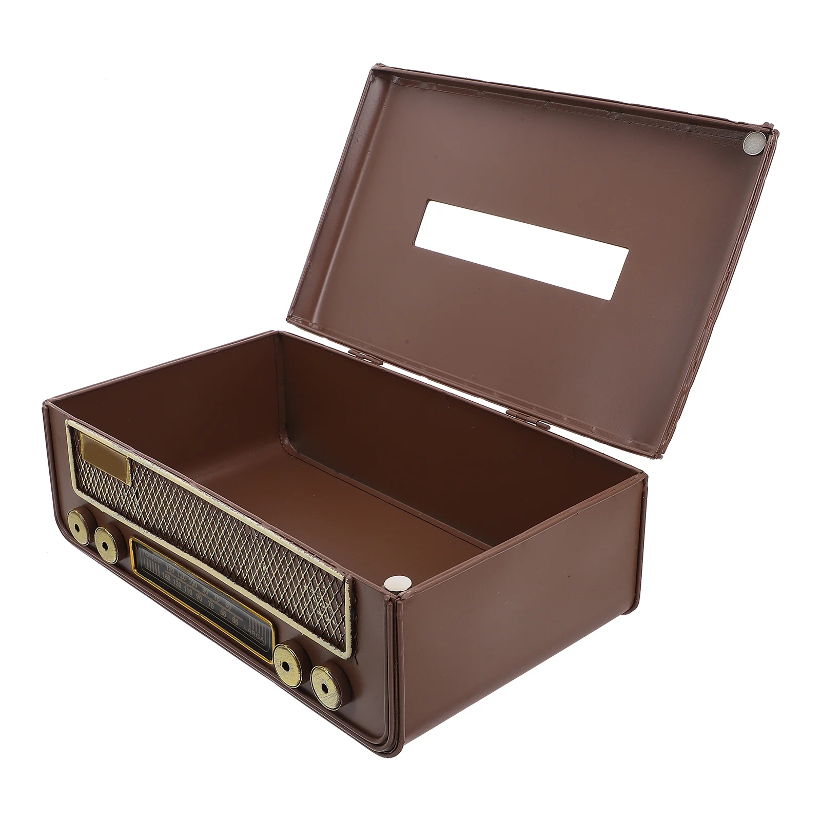 

Retro Tissue Box Holder Paper Dispenser Napkin Storage Container Square Iron Material Sturdy Home Office Use