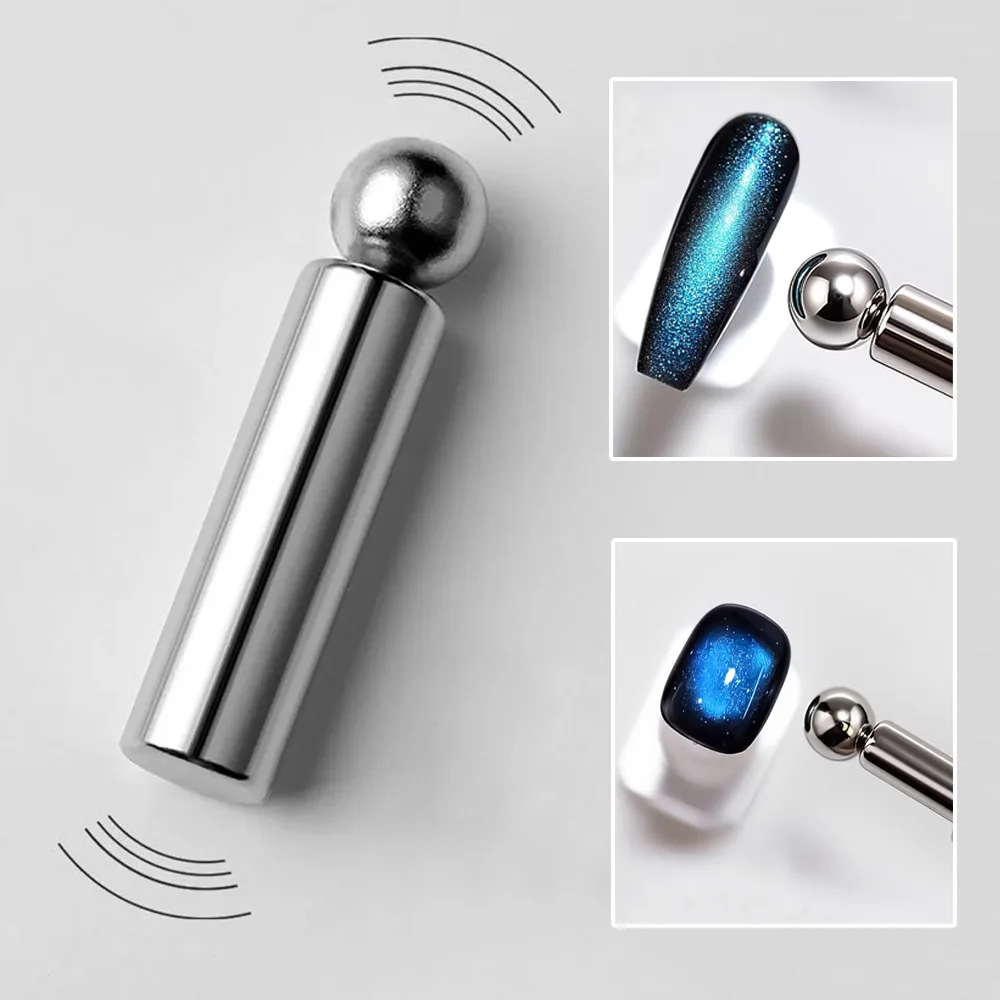 1/2PCS Pherical And Round Nail Magnetic Cylindrical Magnet Stick For Glass Beads Cat Eye Gel Nails Painting Strong Magnet Tools