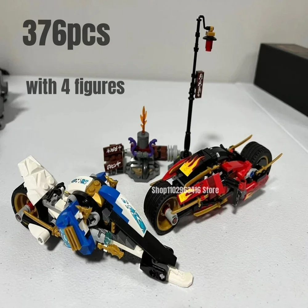 376pcs Kai's Blade Cycle Zane's Snowmobile Building Blocks Fit 70667 Bricks Toys for Children