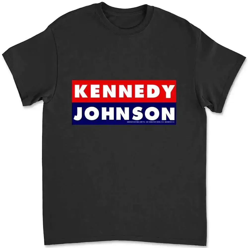 1960 Kennedy Johnson Campaign Democrat Jfk Lbj T-shirt J2FR