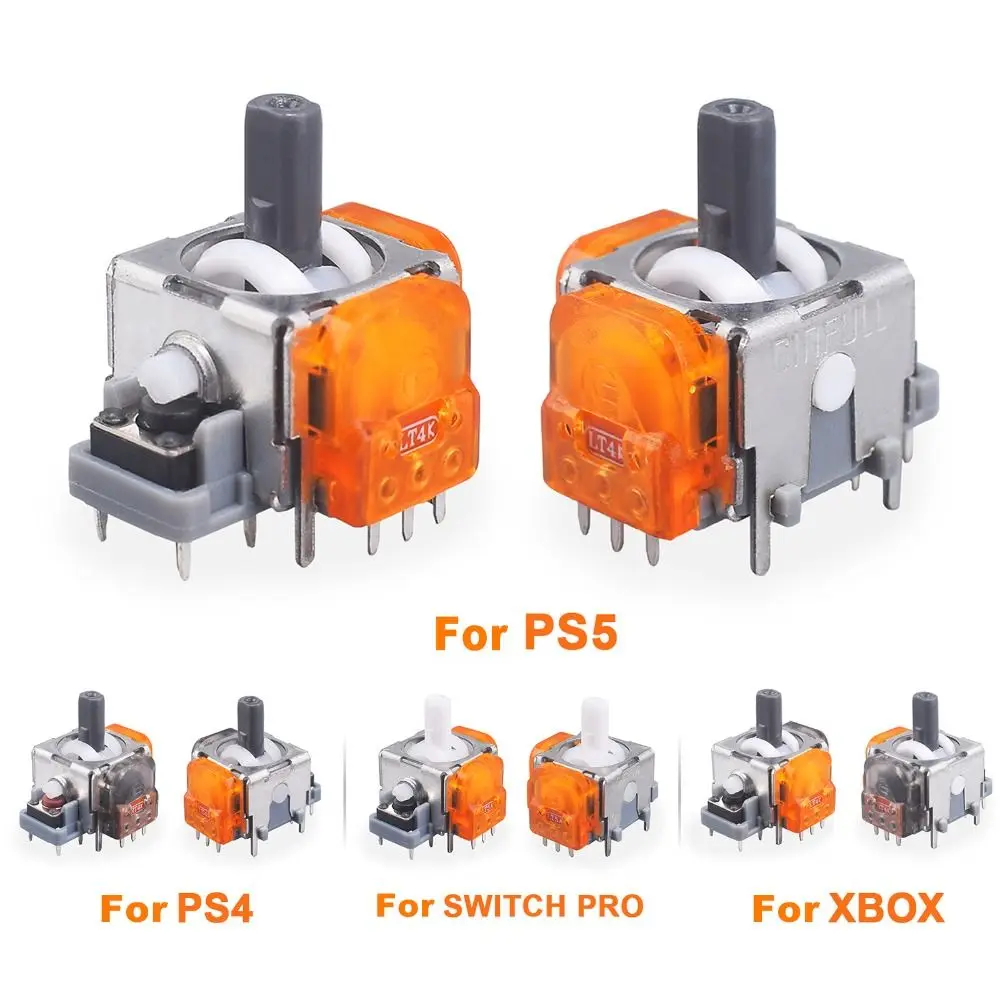 Anti-Drift TMR Electromagnetic Joystick Low Power Consumption Carbon Film Rocker Replacement 3D Analog High Precision ThumbStick