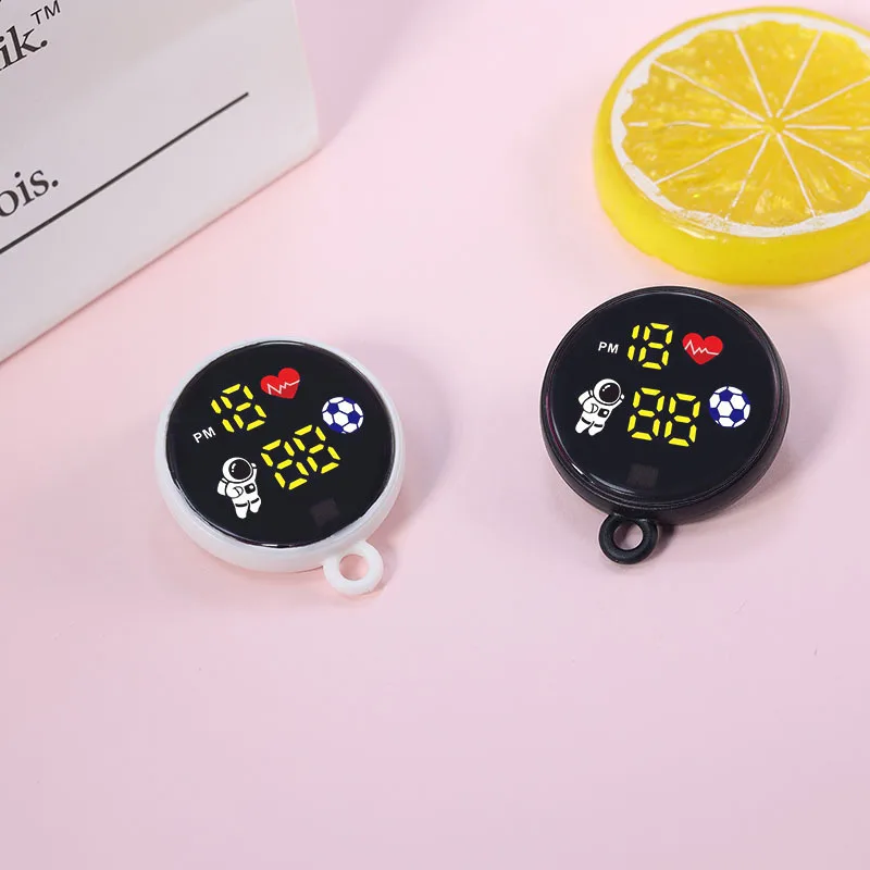 Creative Love LED Electronic Watch Astronaut Light Carrying Pendant Key Chain Watches Children Students Touch Waterproof